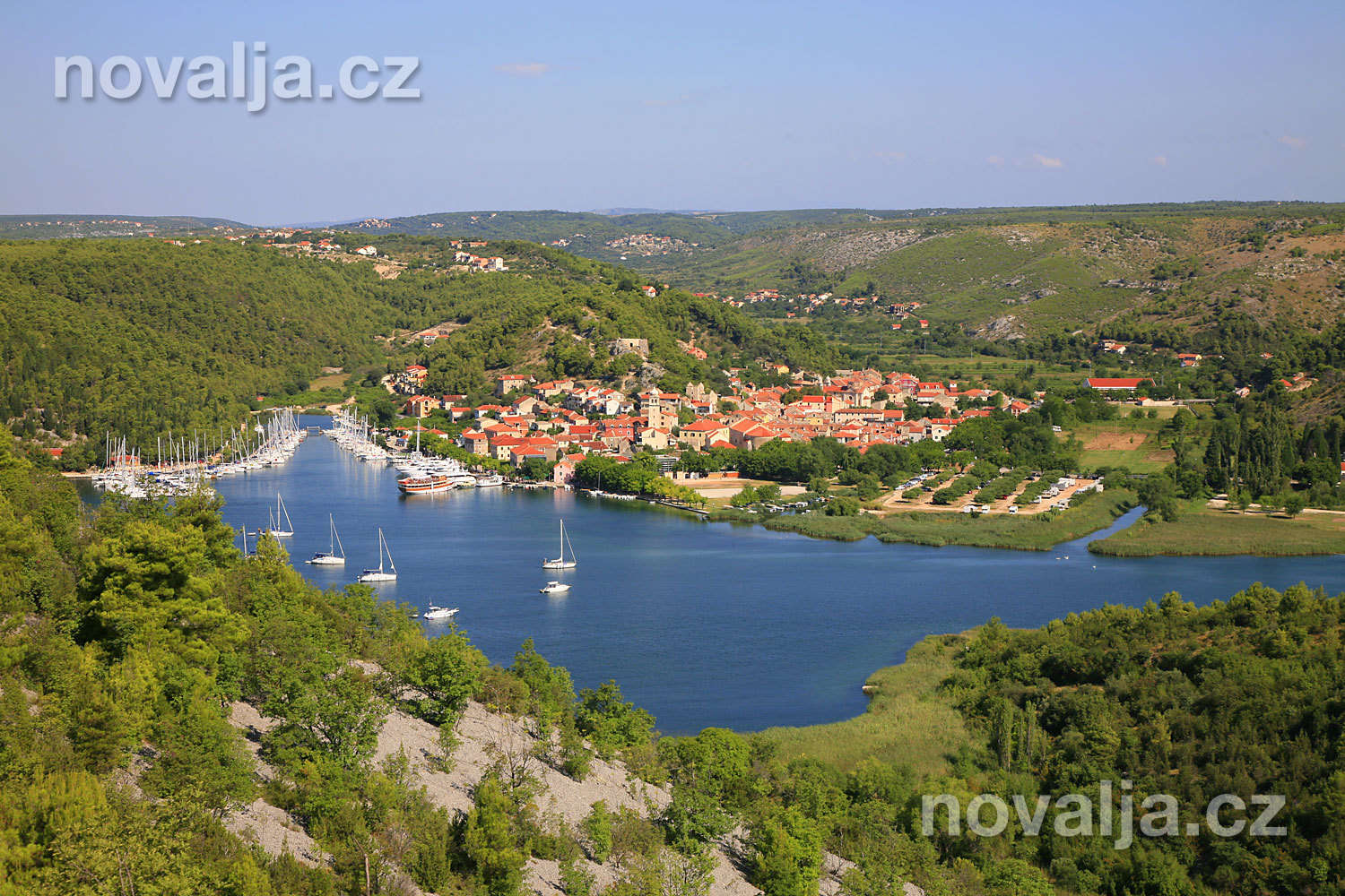 Plavba Skradin - Skradinskému vodopád, Chorvatsko