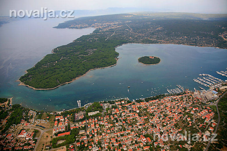 město Punat, ostrov Krk, Chorvatsko