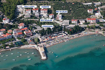 Apartmány Omiš-Duće letecky, Chorvatsko