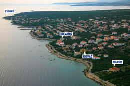 Apartmány Zvonko letecky, Mandre, ostrov Pag, Chorvatsko