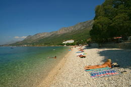 Pláž - hotel Laguna**, Gradac, Chorvatsko