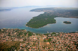 město Punat, ostrov Krk, Chorvatsko