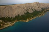 Apartmány Pag-Bošana letecky, ostrov Pag, Chorvatsko