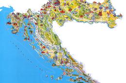 Turistická mapa Chorvatska