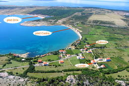 Apartmány Lucija letecky, Novalja - Caska, ostrov Pag, Chorvatsko