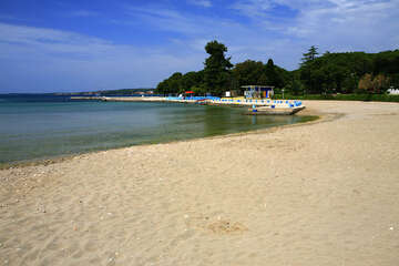 Zadar - pláž Borik - Puntamika, Zadarská riviéra, Chorvatsko