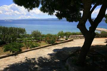 Apartmány Borovina, apartmán A7 pro 3 osoby, přízemí, výhled z terasy, Omiš - Duće