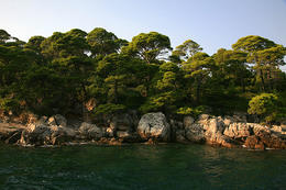 Příjezd k ostrůvku Lokrum, Chorvatsko