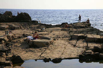 Kamenitá pláž, ostrov Lokrum, Chorvatsko