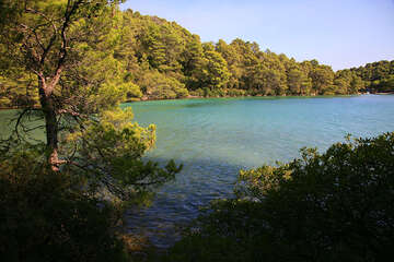 Veliko jezero, národní park Mljet, Chorvatsko
