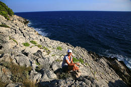 Národní park Mljet, procházka k útesům na jihu ostrova, Chorvatsko