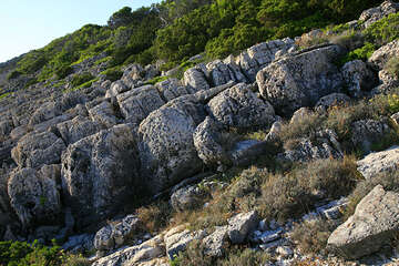 Národní park Mljet, procházka k útesům na jihu ostrova, Chorvatsko