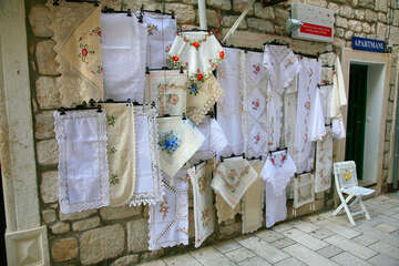 Pažské krajky, město Pag, Chorvatsko