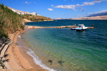 Apartmány Pag 11 - písčitooblázková pláž 260 m od domu, město Pag, ostrov Pag, Chorvatsko