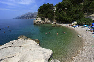 Brela Jakiruša - pláže, Makarská riviéra, Chorvatsko