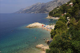 Brela Jakiruša - pláže, Makarská riviéra, Chorvatsko