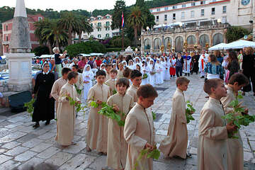 Procesí, město Hvar, ostrov Hvar, Chorvatsko