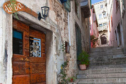 Rovinj - uličky ve starém městě, Istrie, Chorvatsko