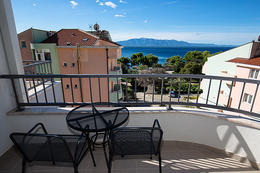 Apartmány Ivando****, pohled z balkónu apartmánu 403, Drvenik, Chorvatsko