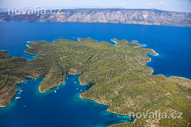 Letecké snímky - ostrov Hvar