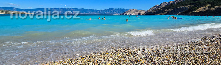 Pláž Baška, ostrov Krk