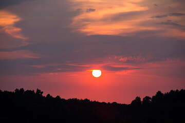Jeskyně Vela špilja - západ slunce, ostrov Korčula, Chorvatsko