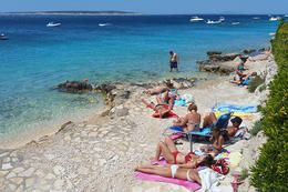 Apartmány Maša-II - betonová terasa 180 m od domu, Mandre, ostrov Pag, Chorvatsko