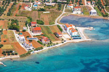 Apartmány Slobodan - letecký pohled, Sukošan, Zadarská riviéra, Chorvatsko