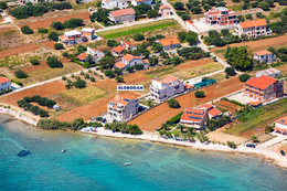 Apartmány Slobodan - letecký pohled, Sukošan, Zadarská riviéra, Chorvatsko