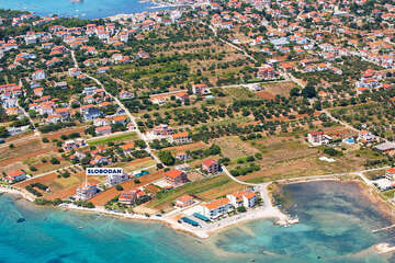 Apartmány Slobodan - letecký pohled, Sukošan, Zadarská riviéra, Chorvatsko