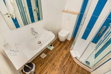 příklad čtyřlůžkového pokoje (pokoj 303) - hotel Srečko, Drvenik, Makarská riviéra, Chorvatsko