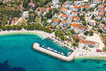 Apartmány Olja - letecký pohled, Živogošće - Blato, Makarská riviéra, Chorvatsko
