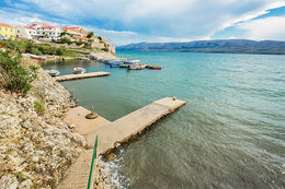 Apartmány Plat - koupání pod domem, Dražica, ostrov Pag, Chorvatsko