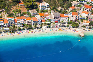 Apartmány Dragan - letecký pohled, Podgora - Čaklje, Chorvatsko