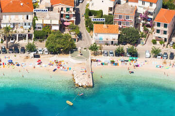 Apartmány Fontana - letecký pohled, Podgora - Čaklje, Makarská riviéra, Chorvatsko