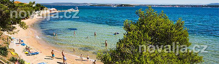 Piesočná pláž Plažine, Tkon, ostrov Pašman