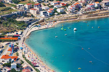 Apartmány Bepo - letecký pohled, město Pag, ostrov Pag, Chorvatsko