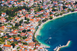 Apartmány Nikola - letecký pohled, Gradac, Makarská riviéra, Chorvatsko