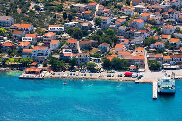 Apartmány Tartana - letecký pohled, Tkon, ostrov Pašman, Chorvatsko