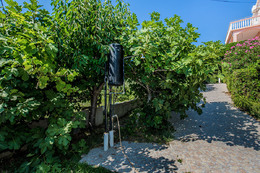 Apartmány Silva - venkovní sprcha, Vlašiči, ostrov Pag, Chorvatsko