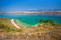 Pag - Sv. Marko - pláže, ostrov Pag, Chorvatsko