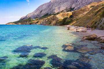 Pag - Sv. Marko - pláže, ostrov Pag, Chorvatsko