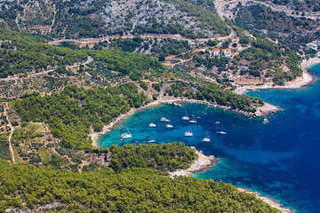 Milna, ostrov Hvar, Chorvatsko