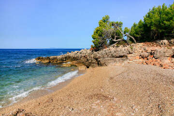 Ivan Dolac - pláže, ostrov Hvar, Chorvatsko