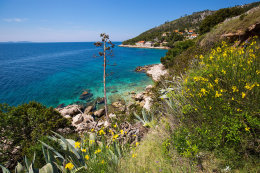 Vela Farska - FKK pláž, ostrov Brač, Chorvatsko