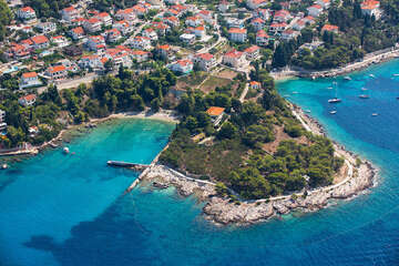 Hvar - letecký pohled, ostrov Hvar, Chorvatsko