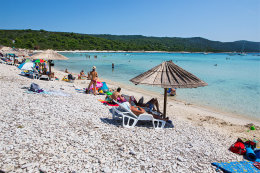 Písečná pláž Sakarun, Soline, Dugi Otok, Chorvatsko