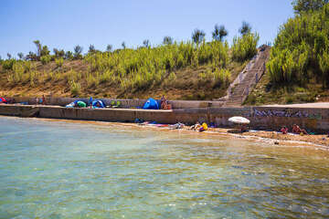 Sabunike - písečná pláž, Zadarská riviéra, Chorvatsko
