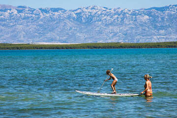Nin - písečná pláž Ninska laguna, Zadarská riviéra, Chorvatsko
