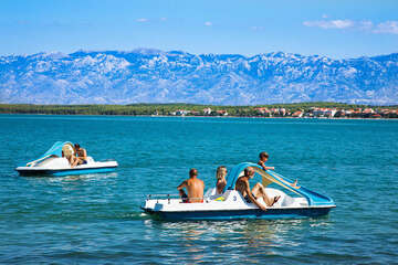 Nin - písečná pláž Ninska laguna, Zadarská riviéra, Chorvatsko